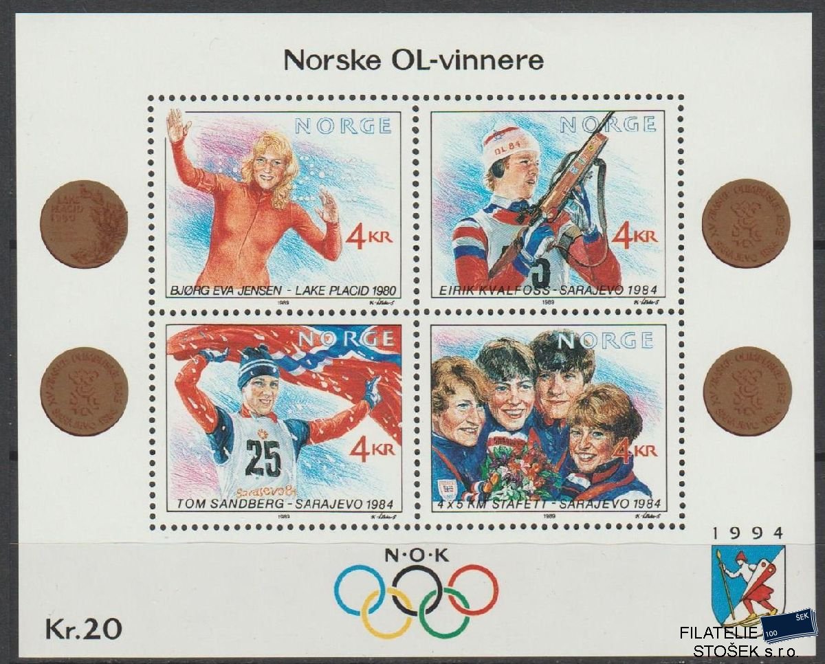 Norsko známky Mi Blok 12