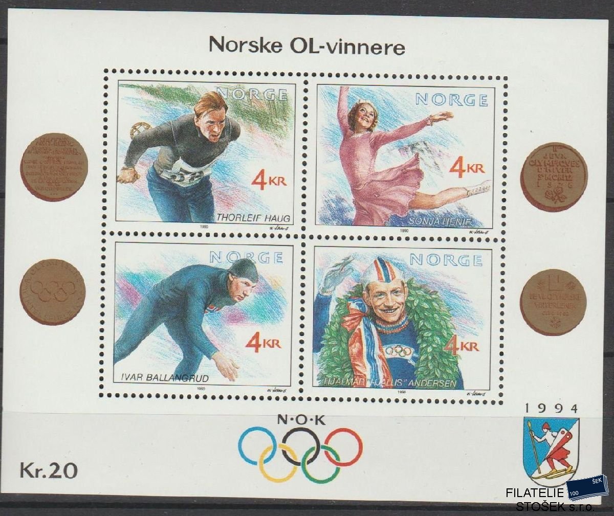 Norsko známky Mi Blok 14