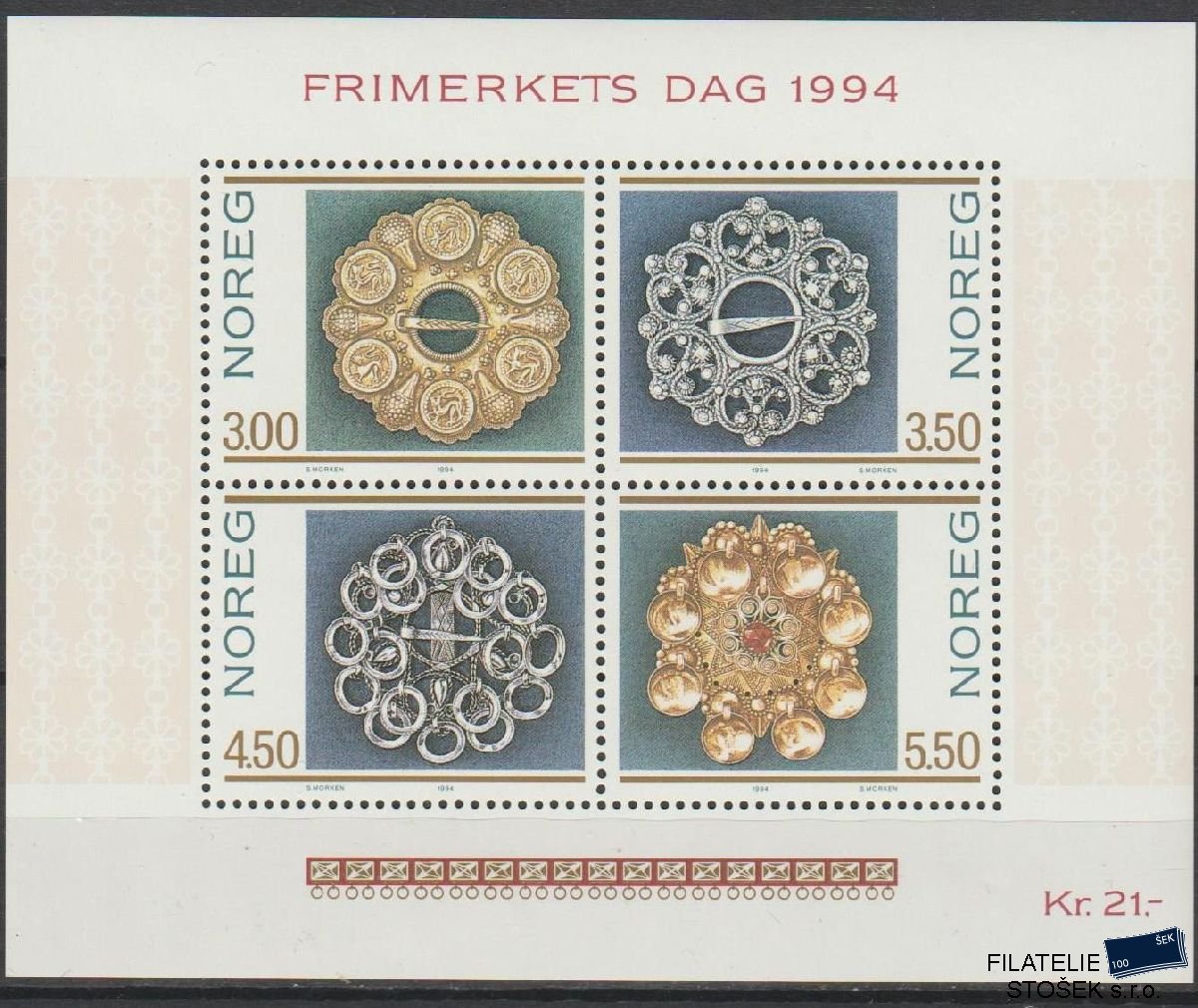 Norsko známky Mi Blok 21