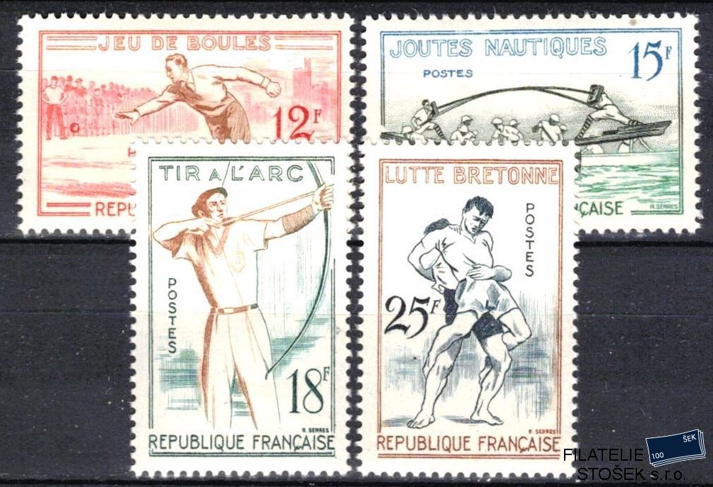 Francie známky Mi 1197-1200