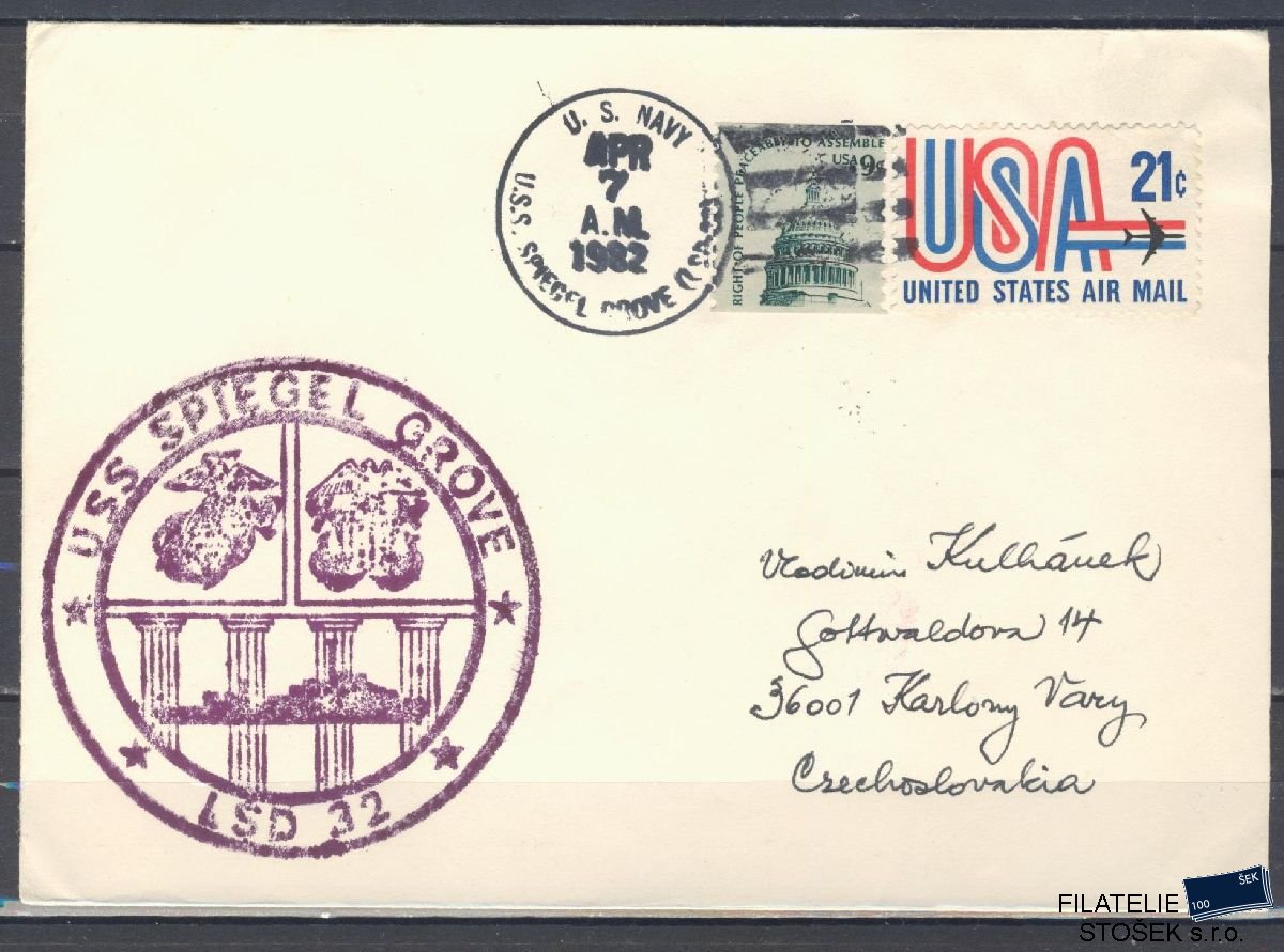 Lodní pošta celistvosti - USA - USS Spiegel Grove
