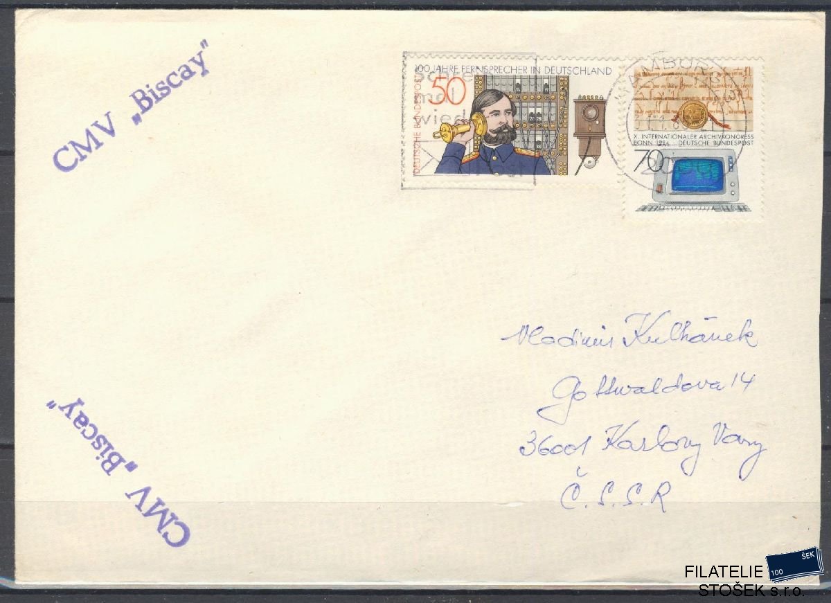 Lodní pošta celistvosti - Deutsche Schifpost - MS Biscay