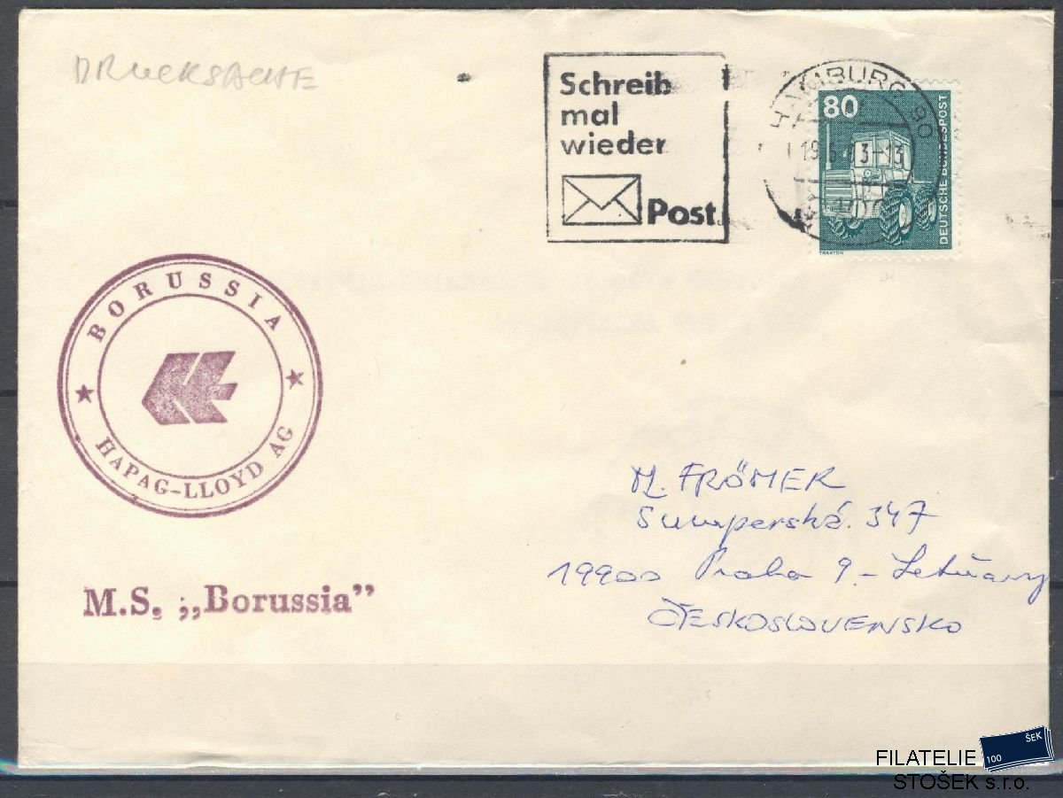 Lodní pošta celistvosti - Deutsche Schifpost - MS Borussia