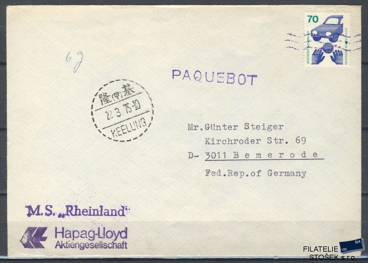 Lodní pošta celistvosti - Deutsche Schifpost - MS Rheinland