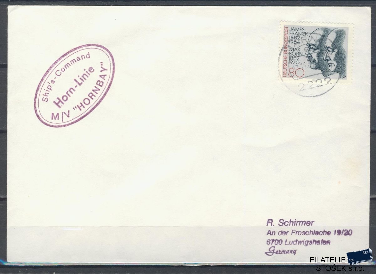 Lodní pošta celistvosti - Deutsche Schifpost - MS Hornbay