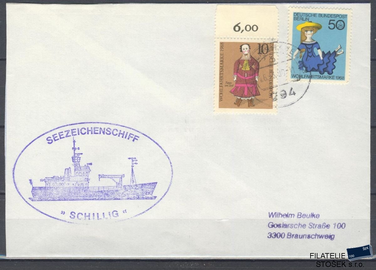 Lodní pošta celistvosti - Deutsche Schifpost - MS Schillig