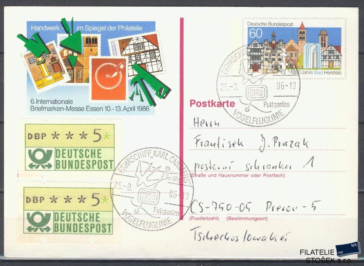 Lodní pošta celistvosti - Deutsche Schifpost - MS Vogelflugline