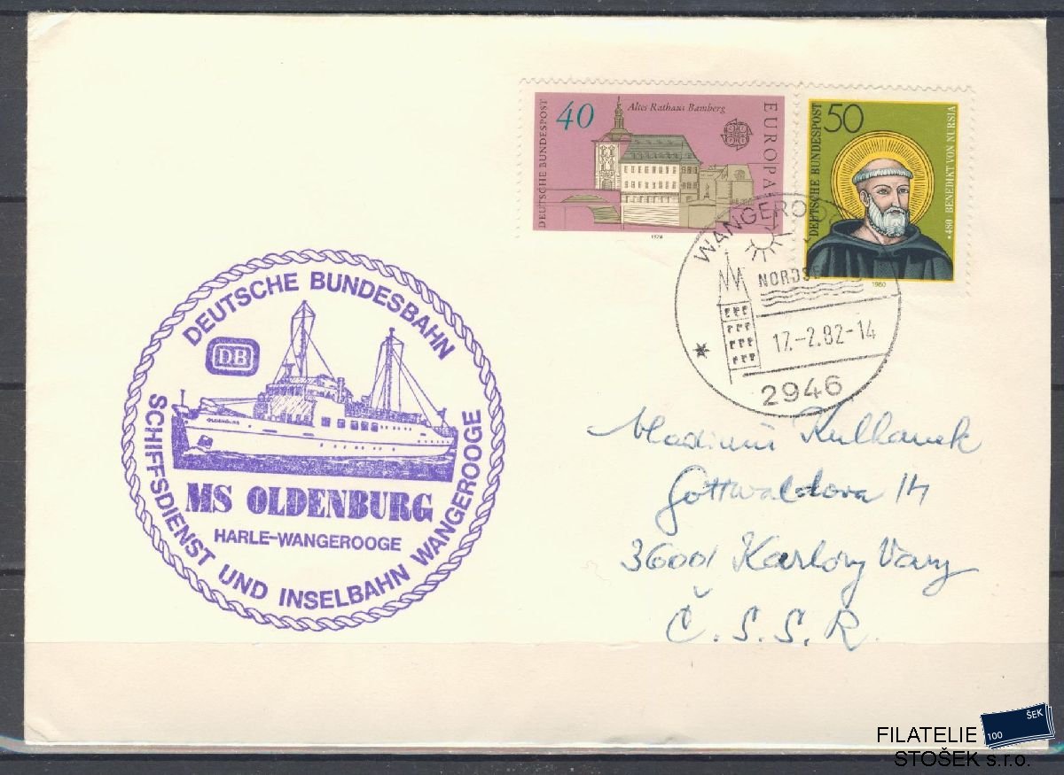 Lodní pošta celistvosti - Deutsche Schifpost - MS Oldenburg