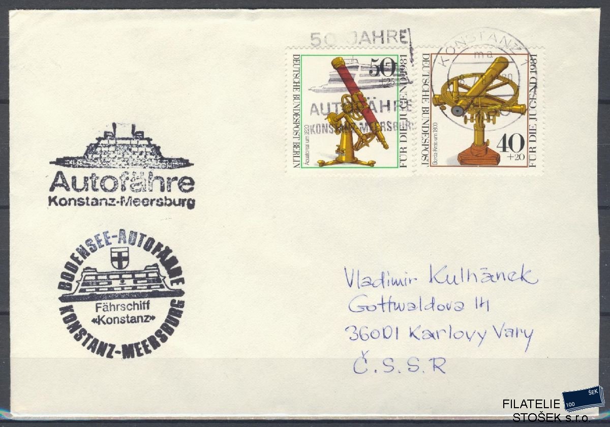 Lodní pošta celistvosti - Deutsche Schifpost - MS Konstanz Meersburg
