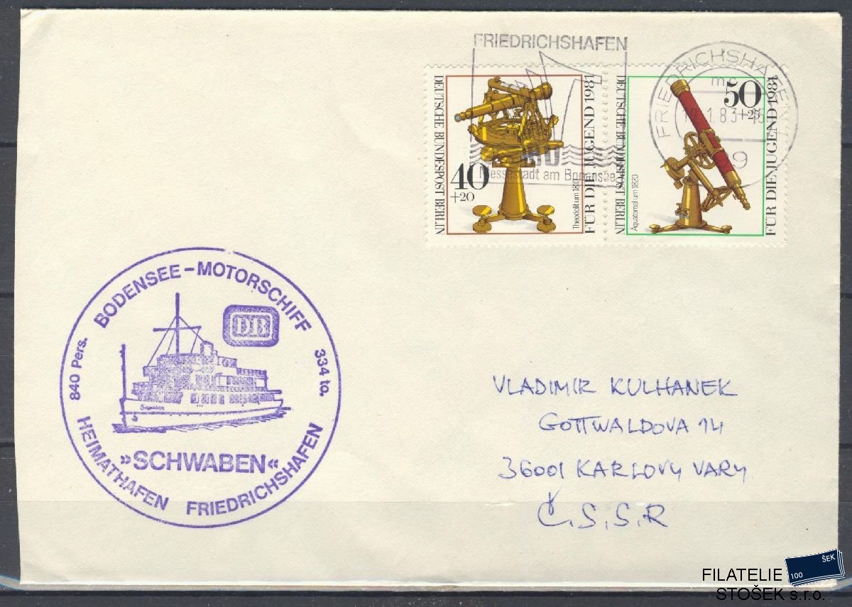 Lodní pošta celistvosti - Deutsche Schifpost - MS Schwaben