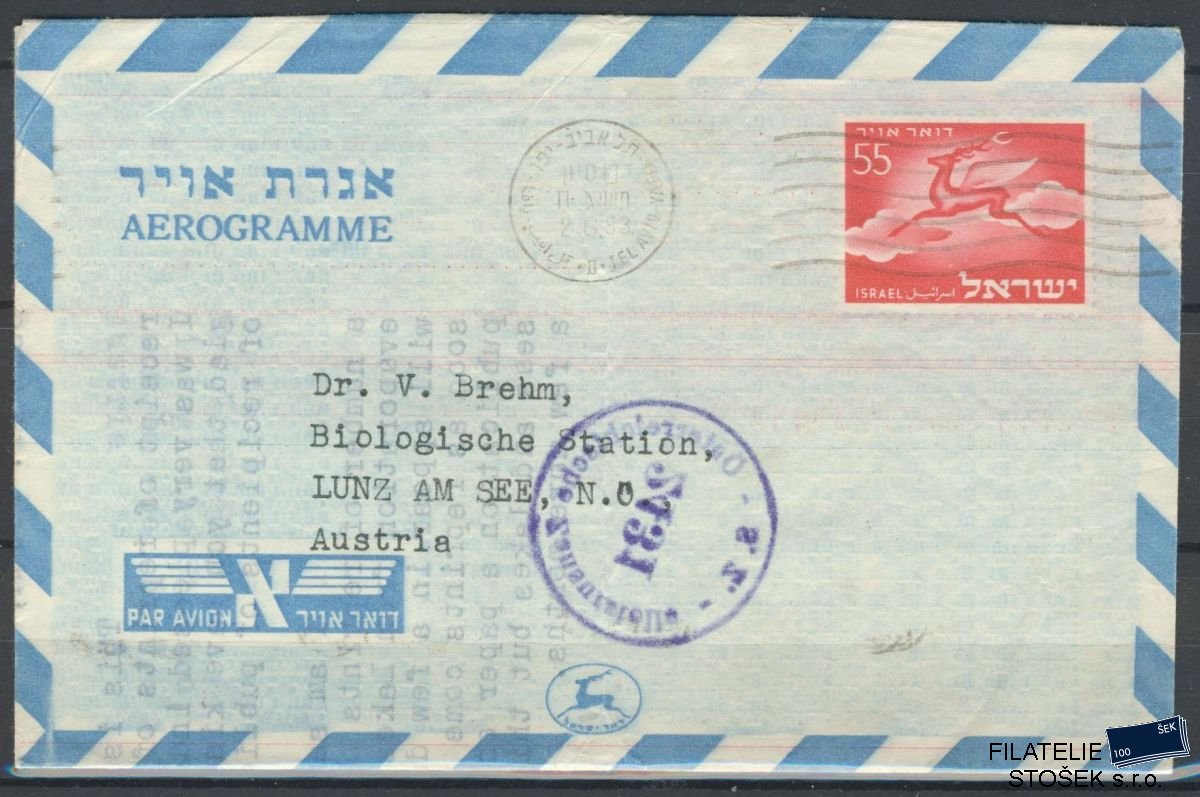 Izrael známky Mi CDV přeložená