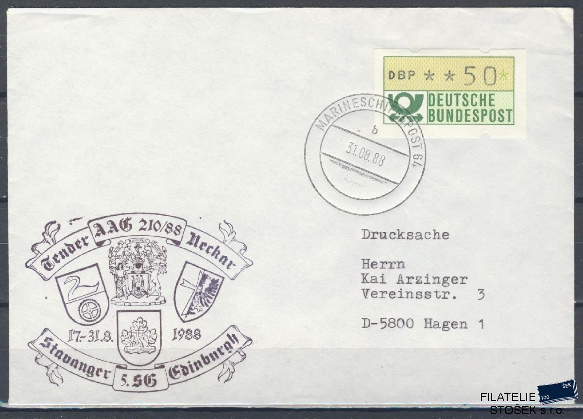 Lodní pošta celistvosti - Deutsche Schifpost - Tender Neckar