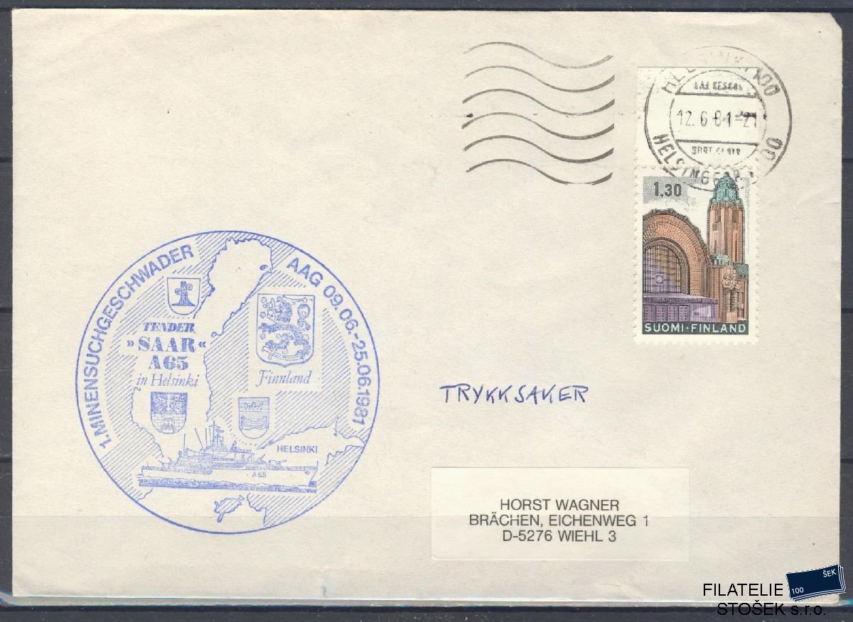 Lodní pošta celistvosti - Deutsche Schifpost - Tender Saar