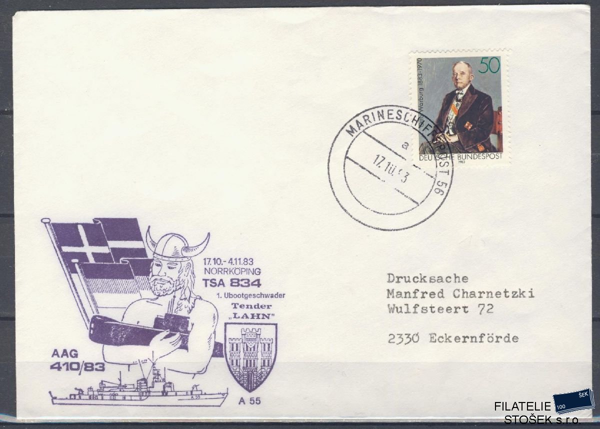 Lodní pošta celistvosti - Deutsche Schifpost - Tender Lahn