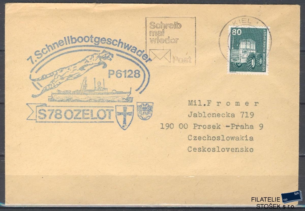 Lodní pošta celistvosti - Deutsche Schifpost - BM Boot Ozelot