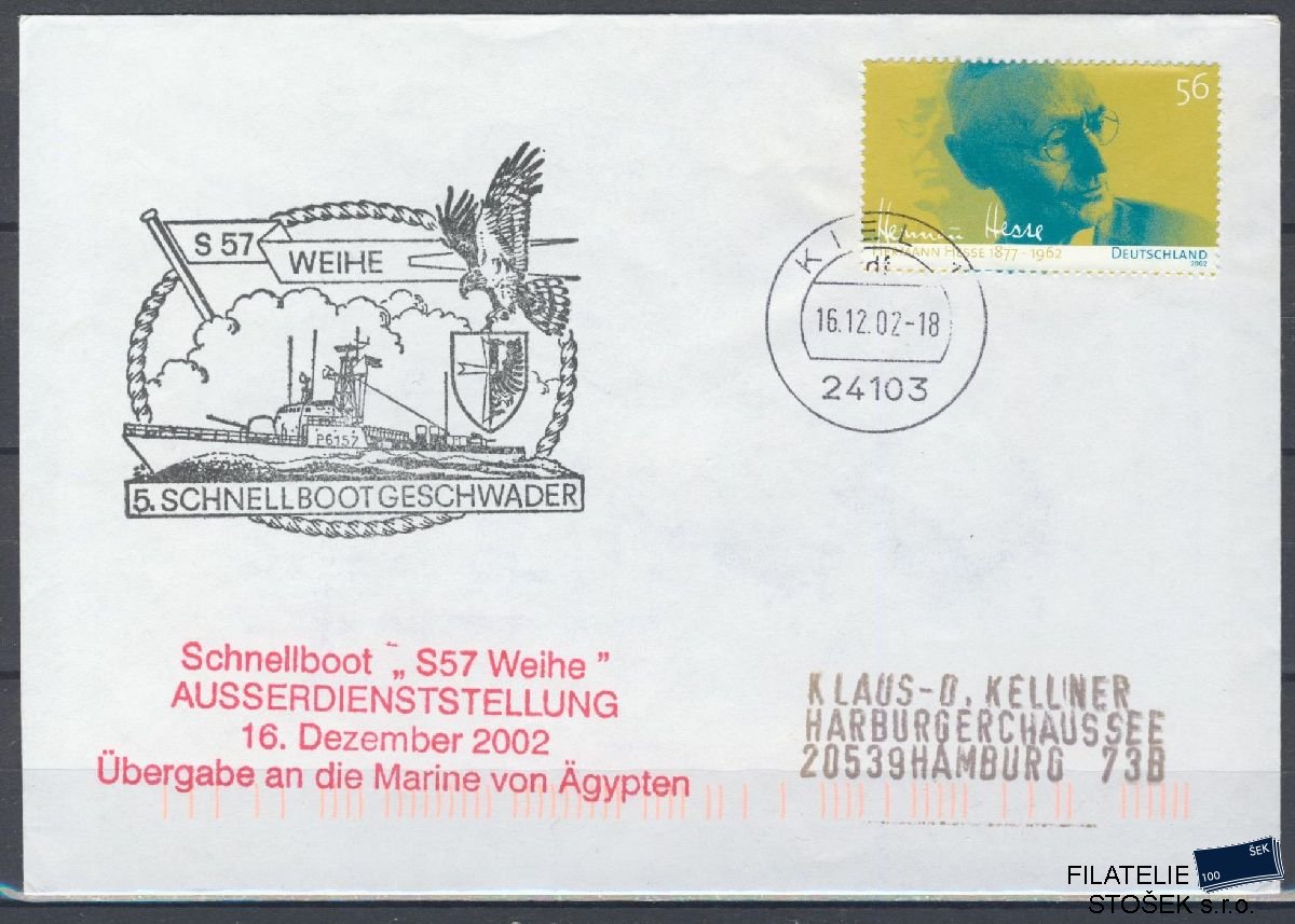 Lodní pošta celistvosti - Deutsche Schifpost - Boot S 57 Weihe