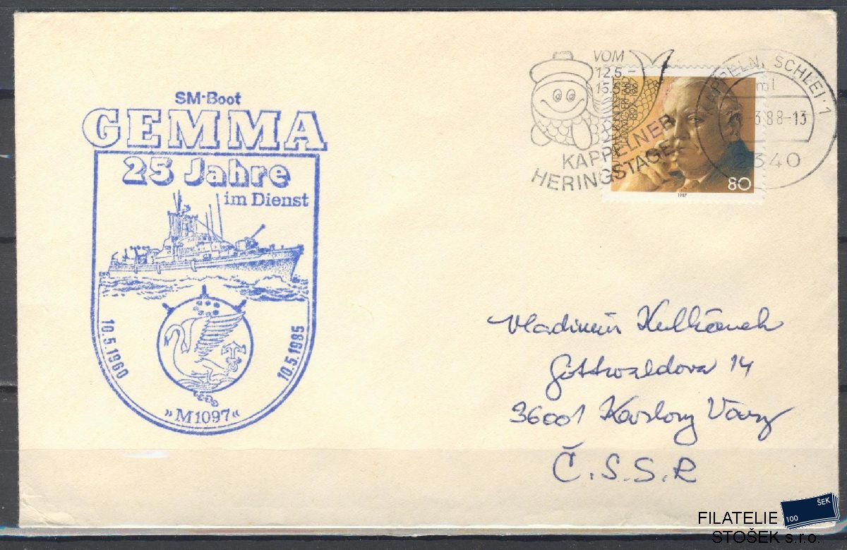 Lodní pošta celistvosti - Deutsche Schifpost - Boot Gemma