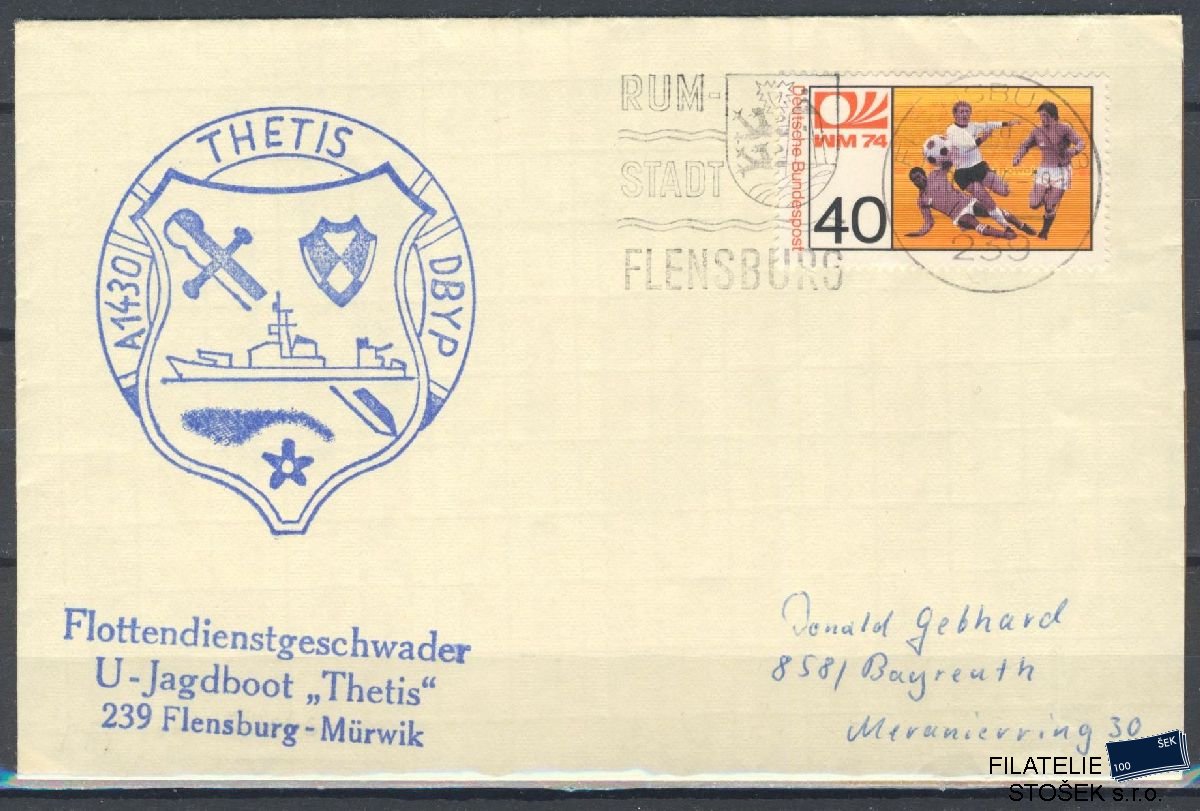 Lodní pošta celistvosti - Deutsche Schifpost - MS Boot Thetis