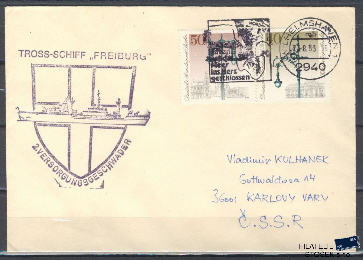 Lodní pošta celistvosti - Deutsche Schifpost - MS Boot Freiburg