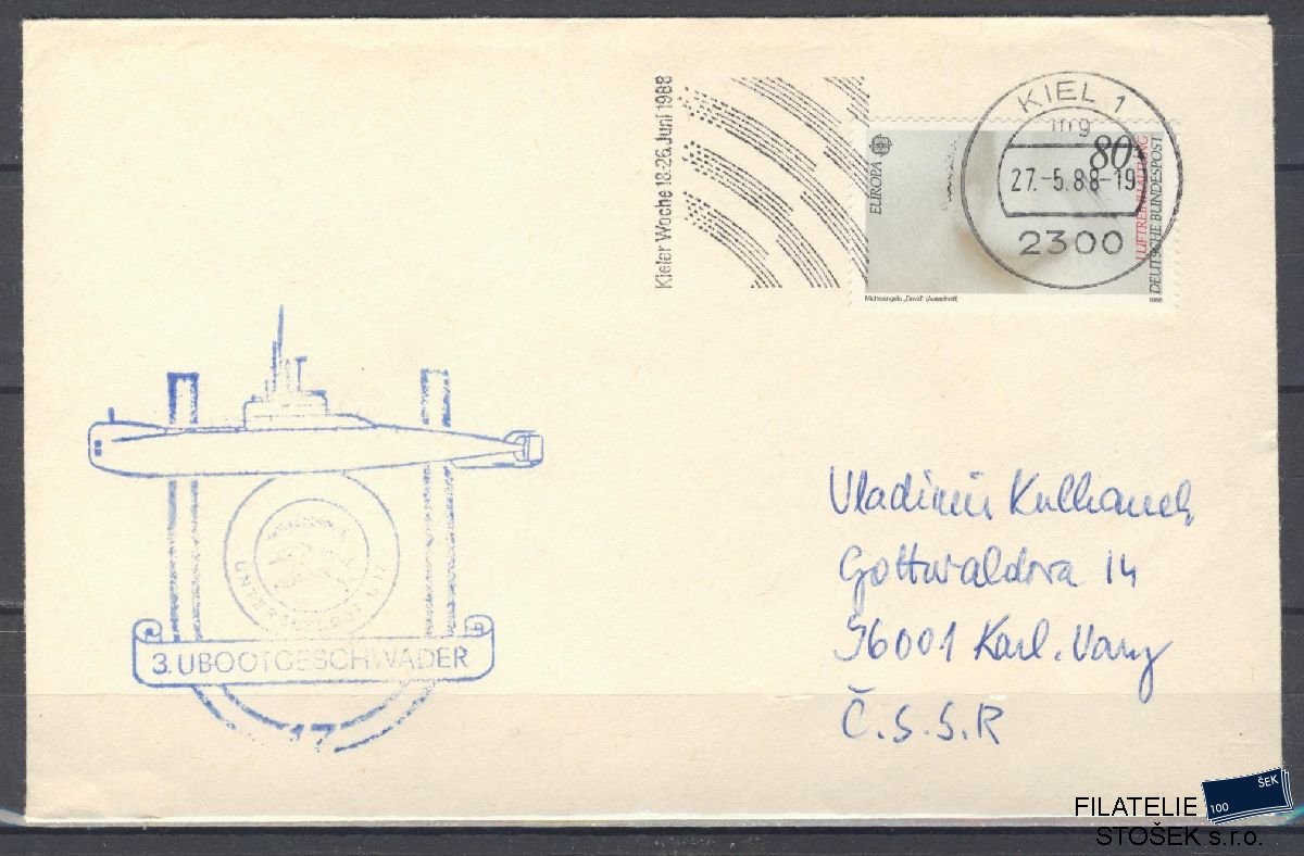 Lodní pošta celistvosti - Deutsche Schifpost - Unterseeboot U 3
