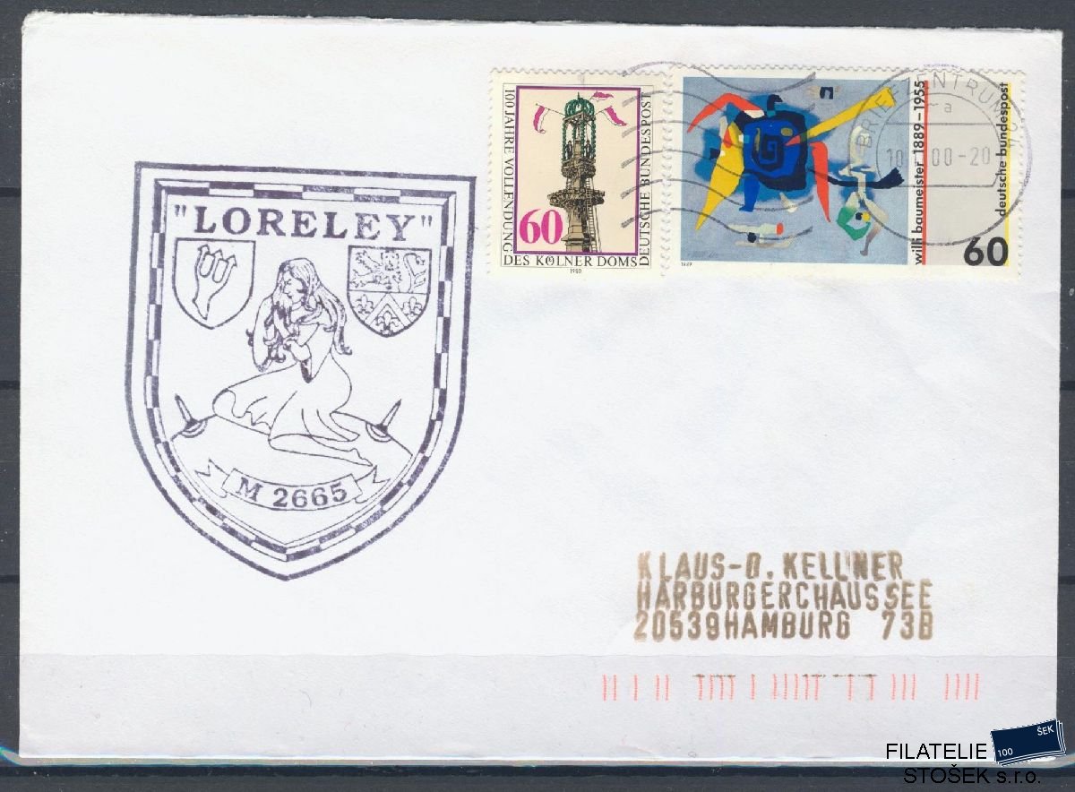 Lodní pošta celistvosti - Deutsche Schifpost - Loreley