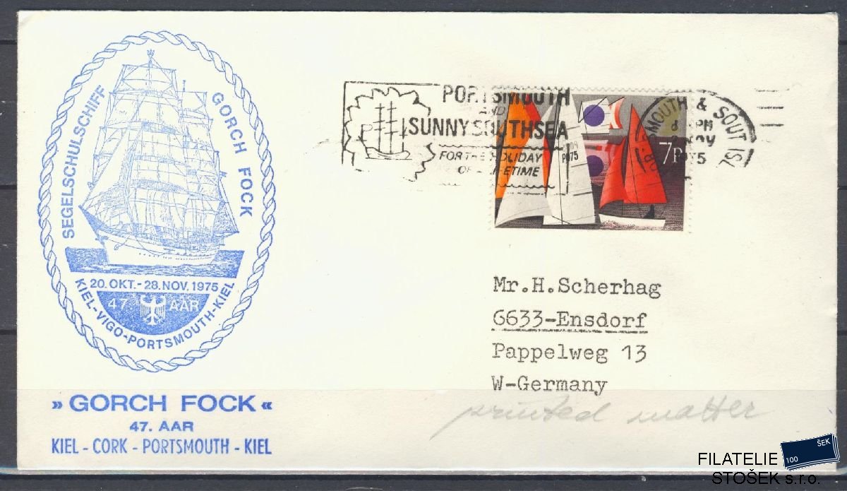 Lodní pošta celistvosti - Deutsche Schifpost - MS Gorch Fock