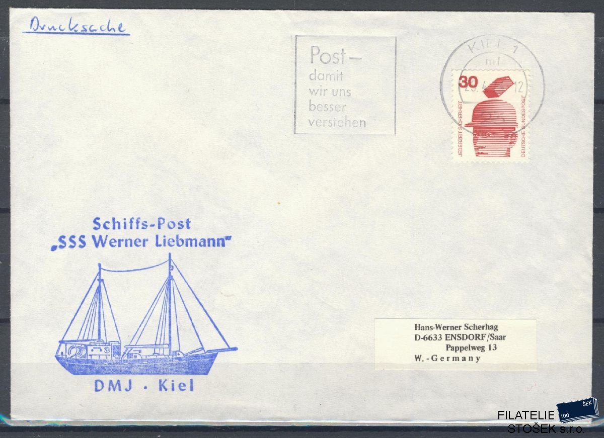 Lodní pošta celistvosti - Deutsche Schifpost - SSS Werner Liebmann
