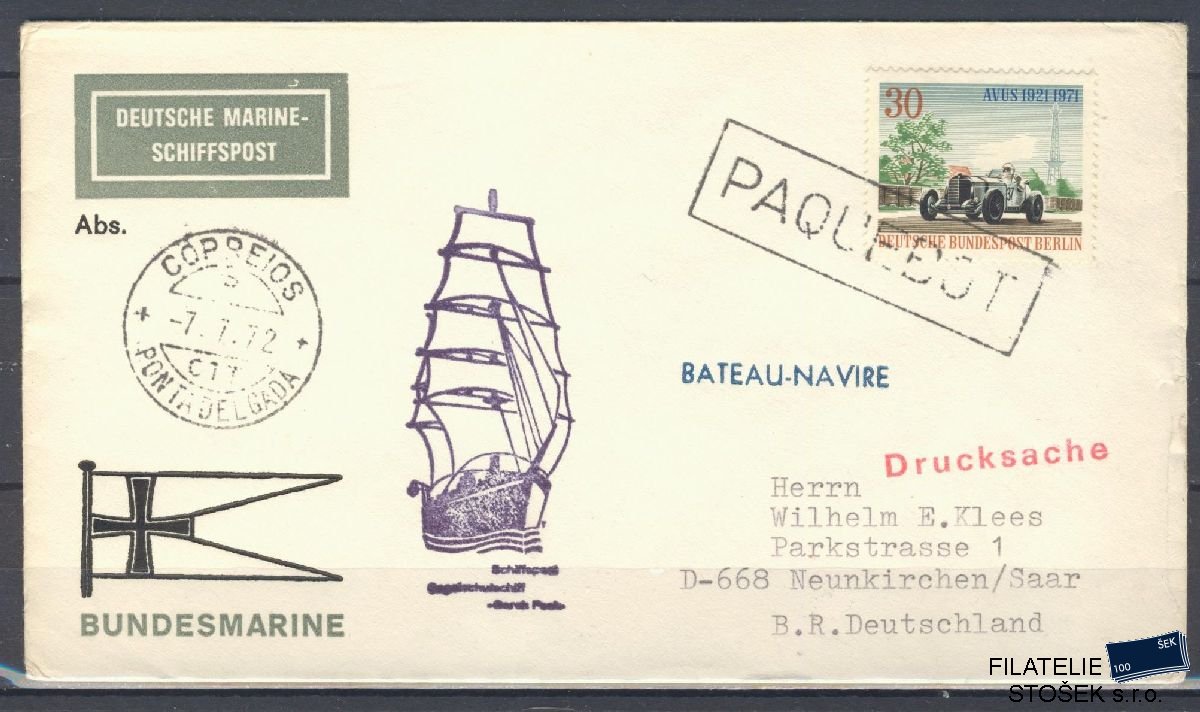 Lodní pošta celistvosti - Deutsche Schifpost - Bundesmarine