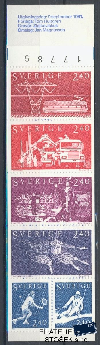 Švédsko známky Mi 1160-65 Sešitek