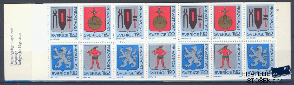 Švédsko známky Mi 1386-89 Sešitek