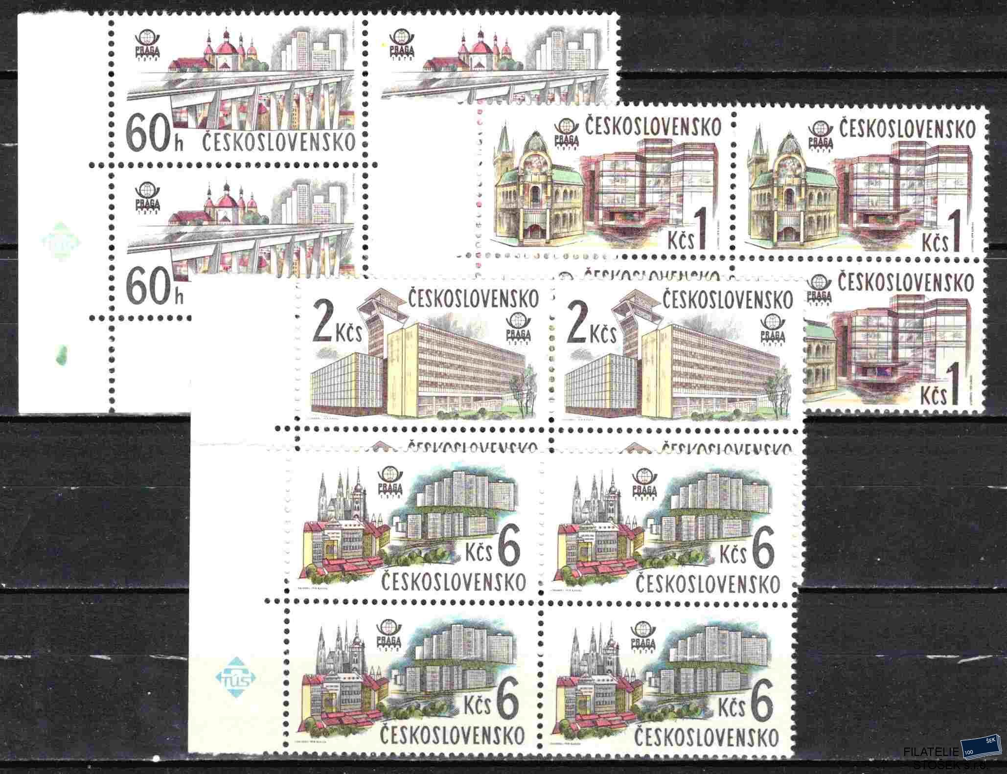 ČSSR známky 2329-32 Čtyřbloky krajové