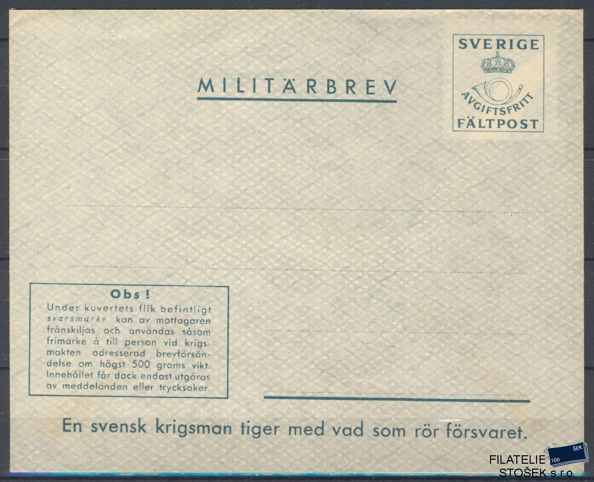Švédsko známky Mi M - Obálka