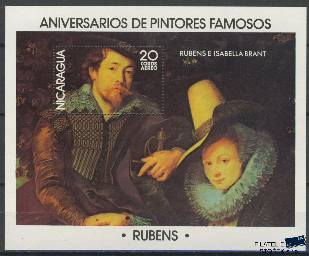 Nicaragua známky Mi 2016 - Bl.103 P. Rubens