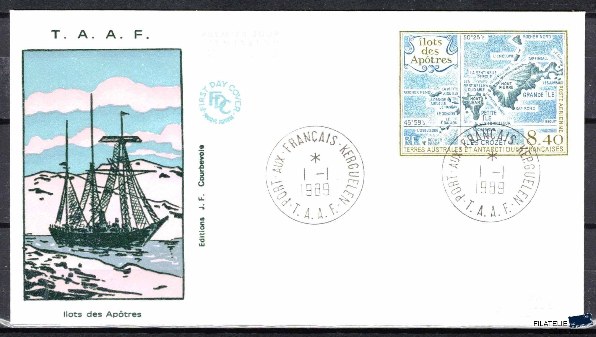 Antarktida francouzská známky Mi 0244 razítko Iles Kerguelen