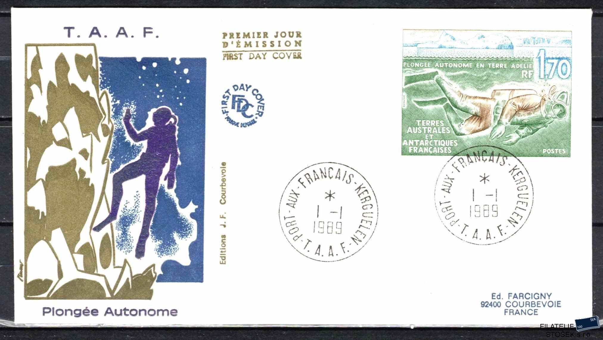 Antarktida francouzská známky Mi 0250 razítko Iles Kerguelen