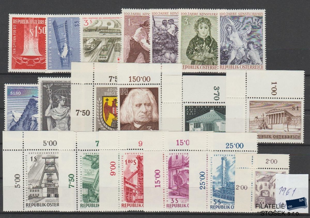 Rakousko známky ročníky 1961 NK
