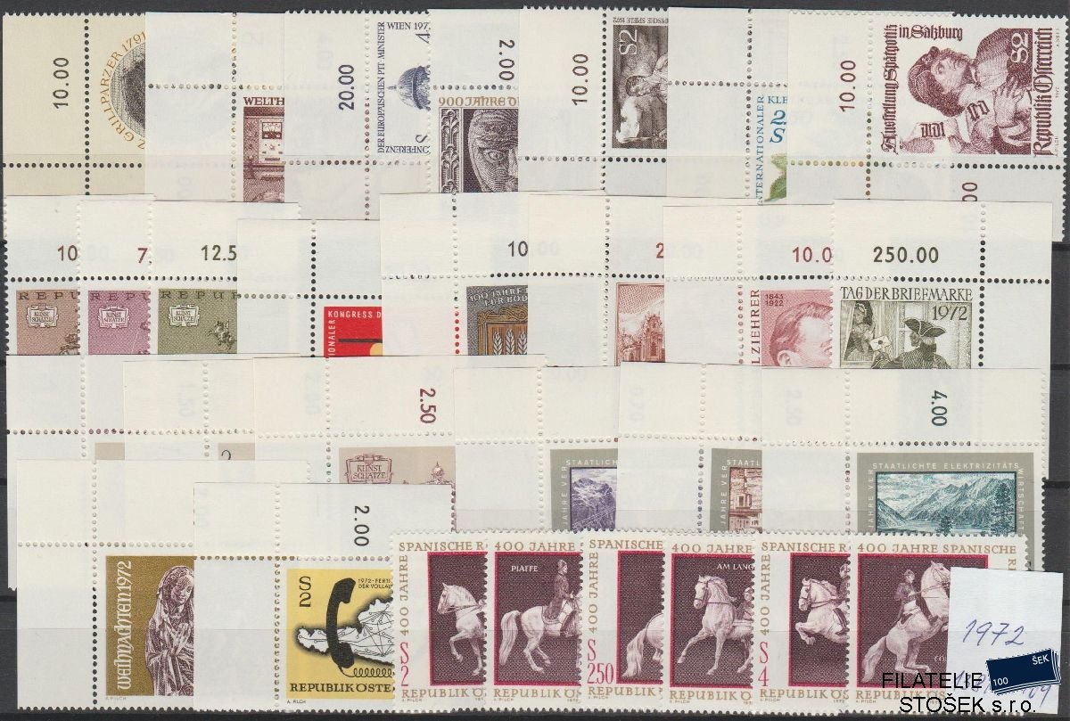 Rakousko známky ročníky 1972 NK