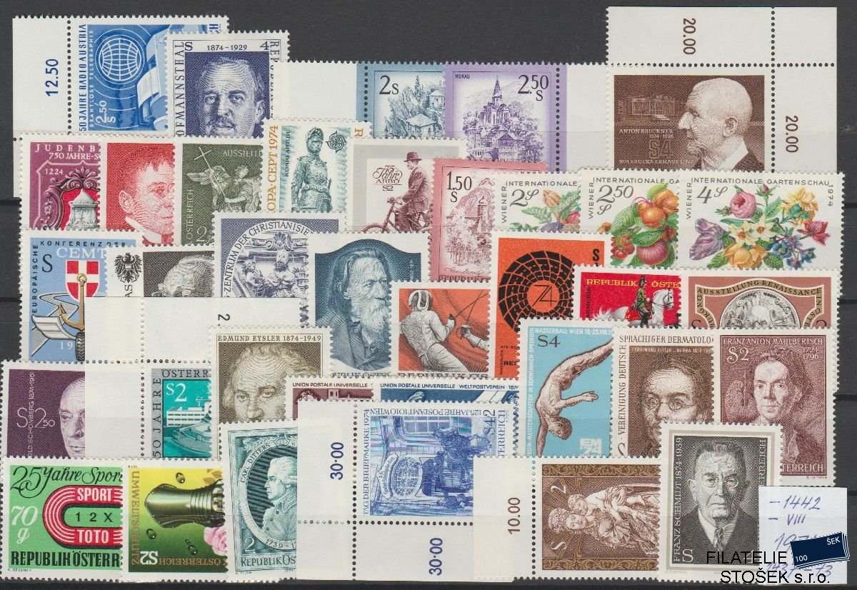 Rakousko známky ročníky 1974 NK