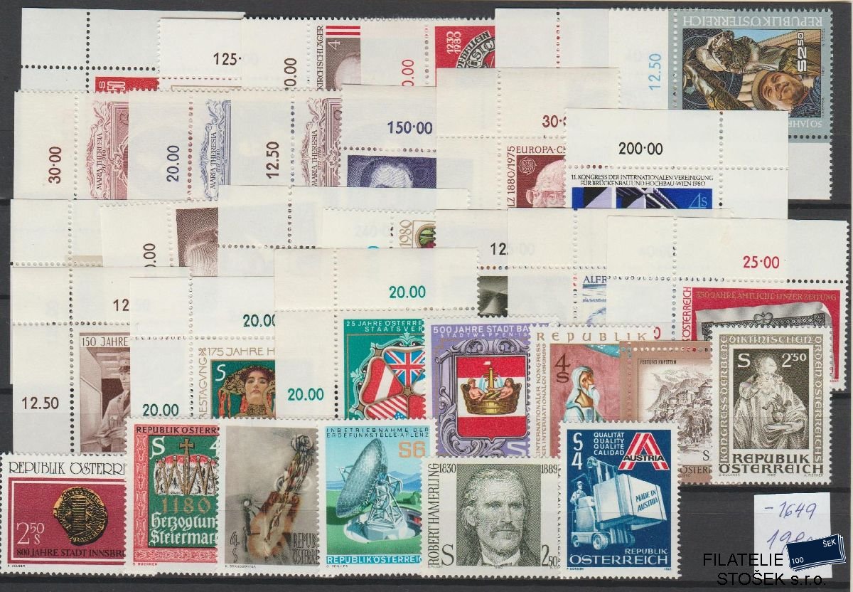 Rakousko známky ročníky 1980 NK