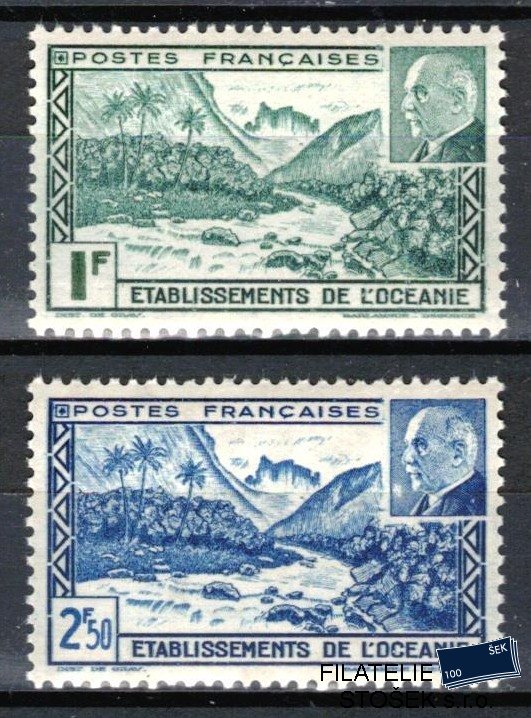 Oceanie známky 1941 Marechal Petain