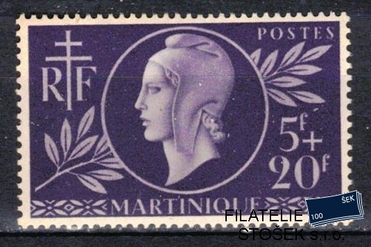 Martinique známky 1944 Entraide fr.