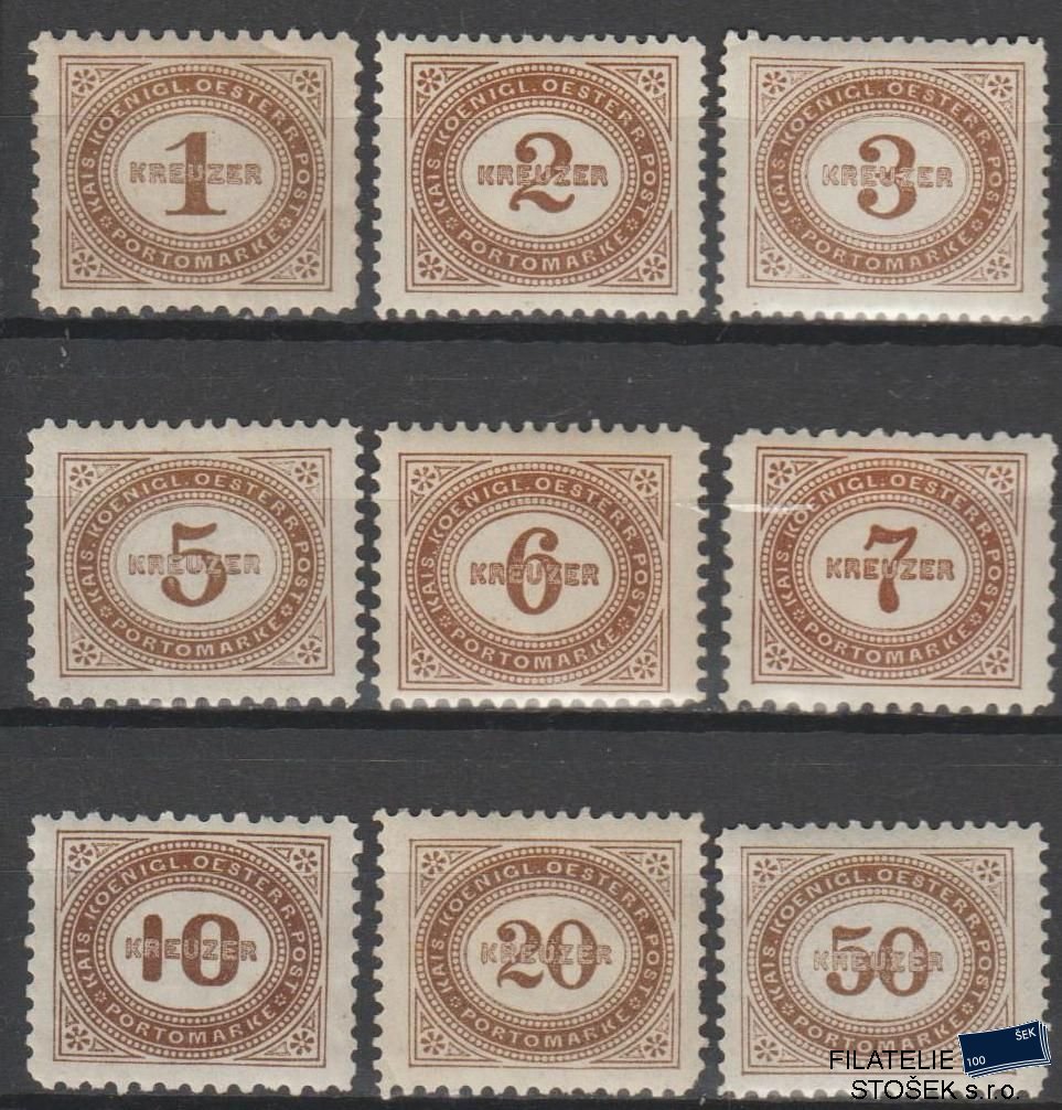 Rakousko známky Mi P 1-9