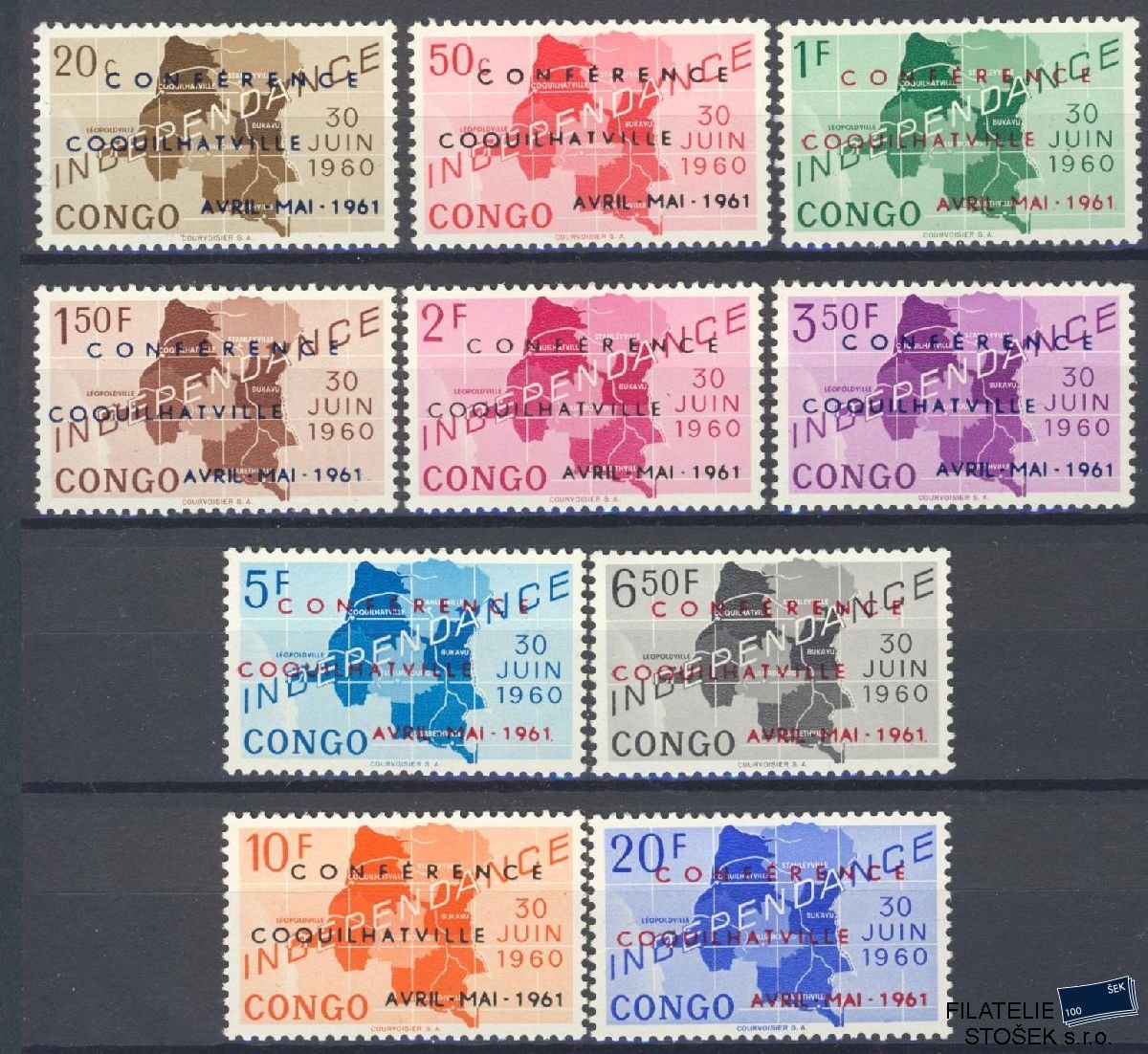 Congo Kinshasa známky Mi 49-58
