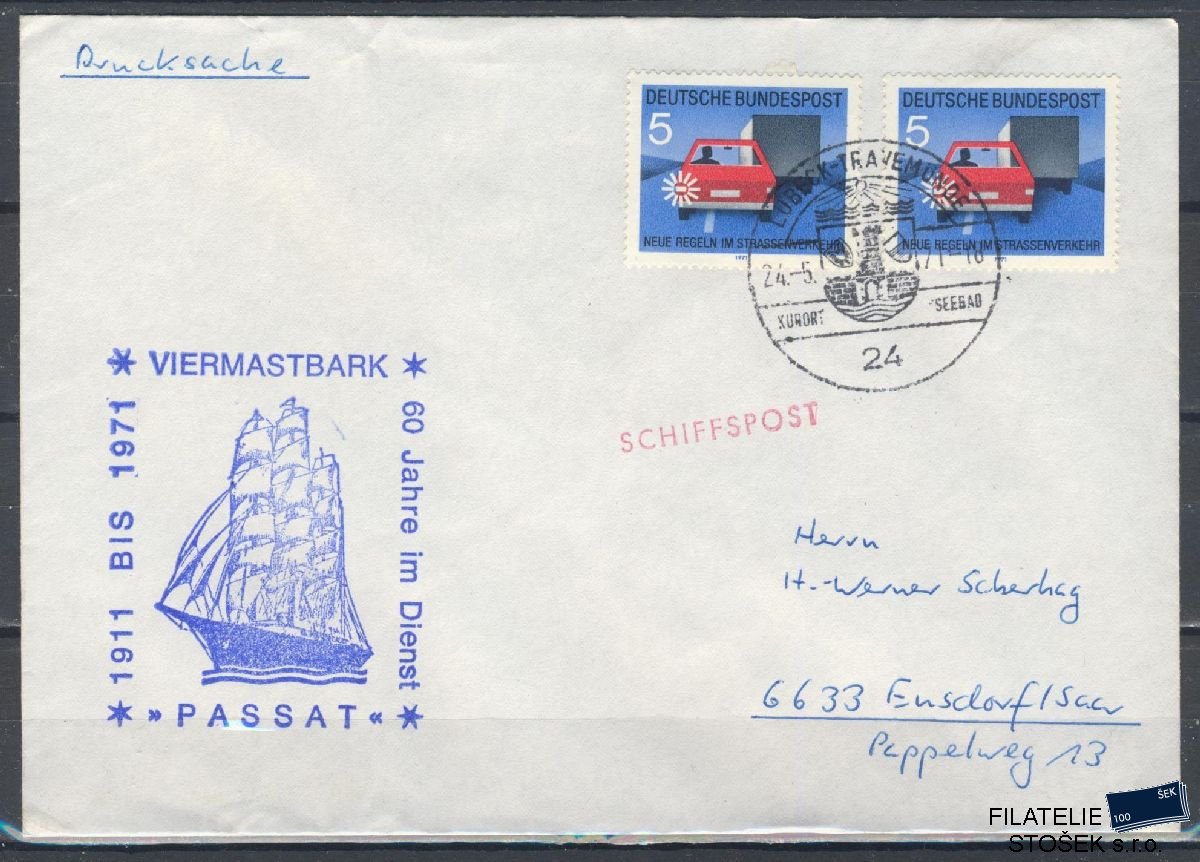 Lodní pošta celistvosti - Deutsche Schifpost - Passat