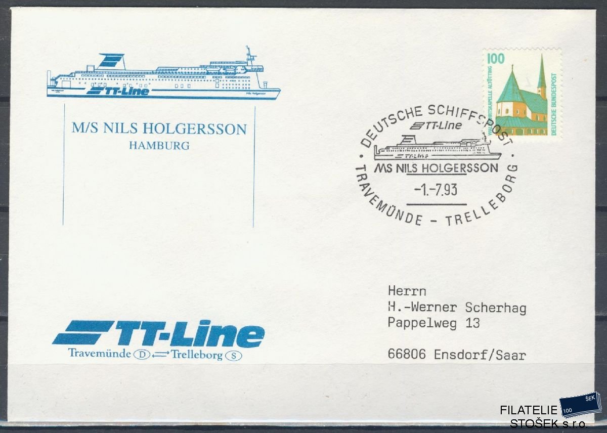 Lodní pošta celistvosti - Deutsche Schifpost - Nils Holgersson