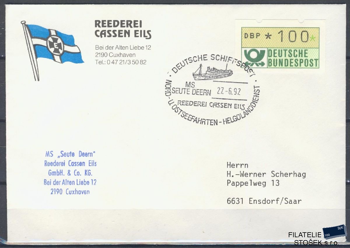 Lodní pošta celistvosti - Deutsche Schifpost - Seute Deern