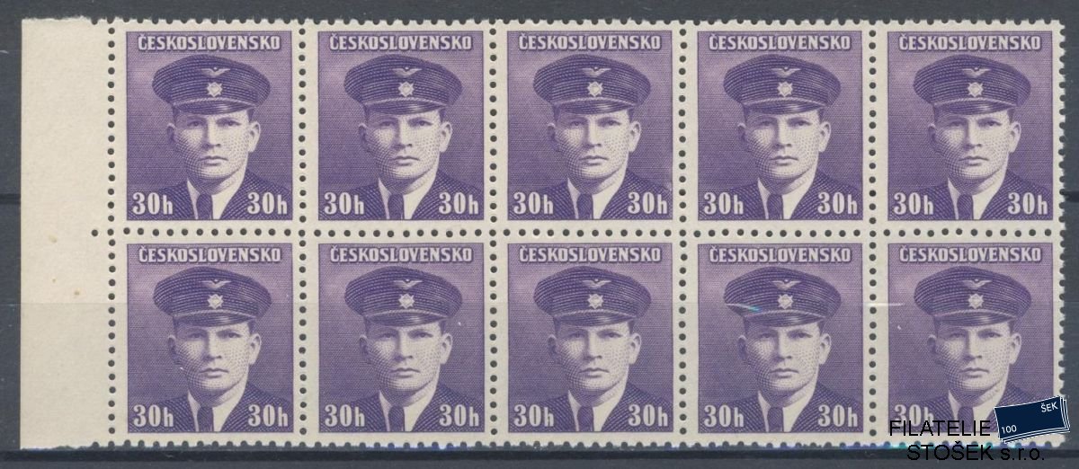 ČSSR známky 391 10-ti blok krajový
