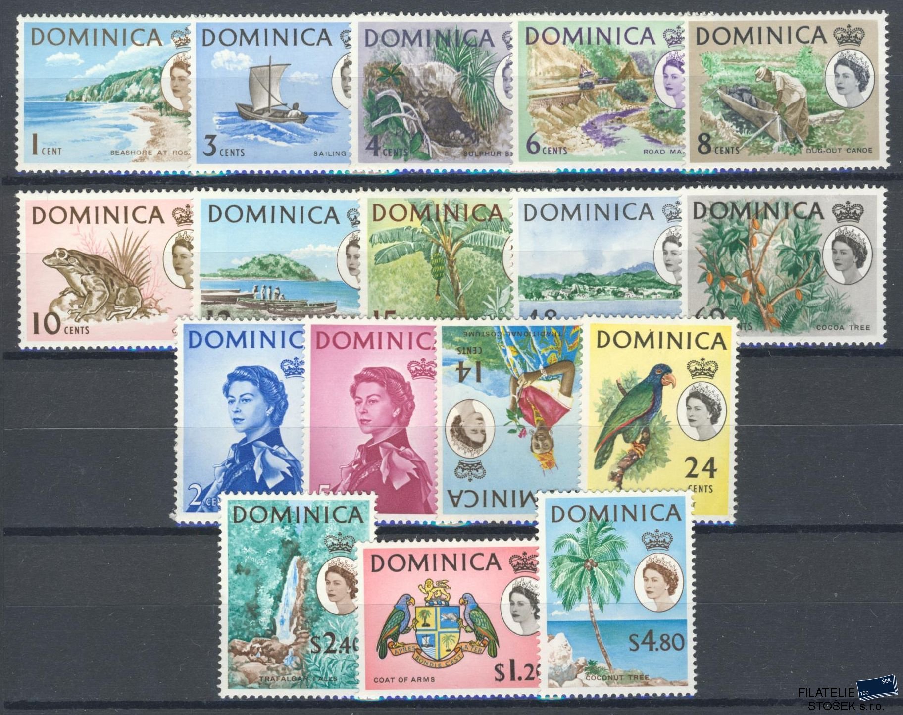 Dominica známky Mi 160-76 - Sestava - 1x Bez lepu