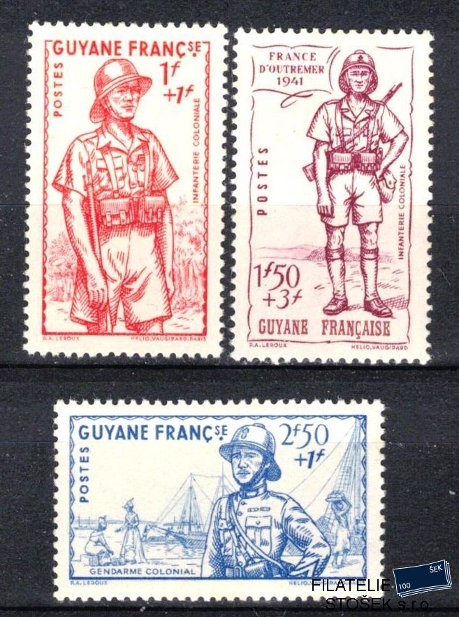 Guyane známky 1941 Défense de l´Empire