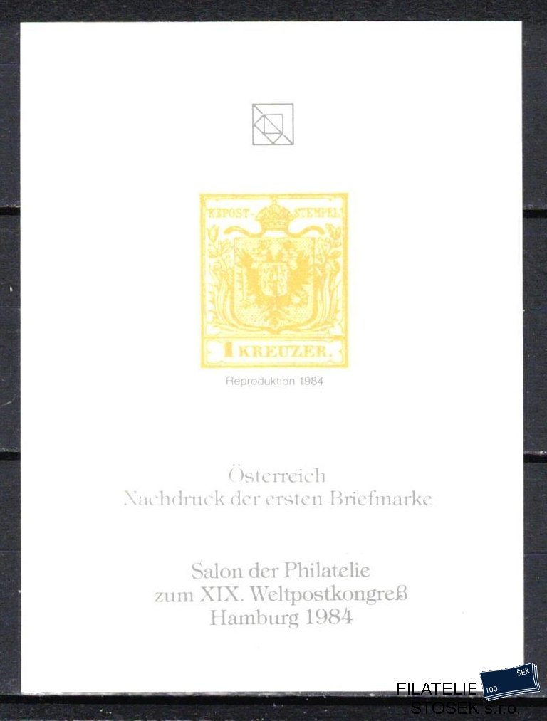 Rakousko známky Mi 1 blok-souvenir